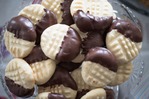 Italian Butter Cookies Dipped in Chocolate Ganache