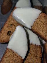 Gingerbread Biscotti Dipped in White Chocolate (New Cookie!!)