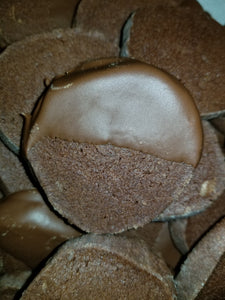 Chocolate Shortbread Cookies Dipped in Chocolate