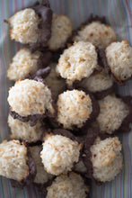Jamaican Coconut Macaroons Dipped in Chocolate
